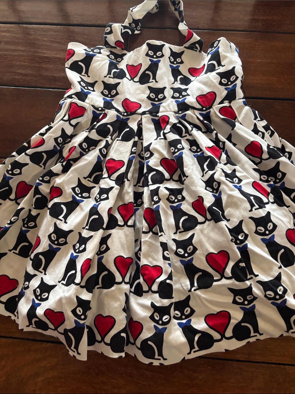 Helena White Dress with Cats